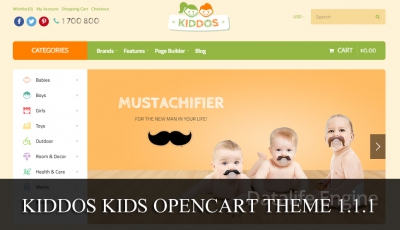 Скрипт детского магазина Kiddos kids opencart theme 1.1.1