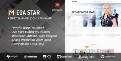 Megastar v1.1.1 - бизнес шаблон для Joomla