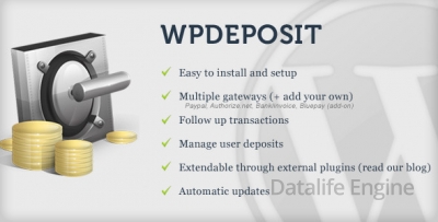 WPdeposit v1.10.1 - монетизация сайта Wordpress