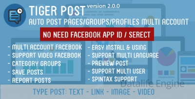 Tiger Post v3.0.2 - скрипт автопостинга в Facebook
