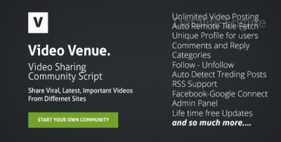 VideoVenue v1.0 - скрипт социальной сети