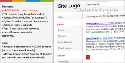 PHP Search Engine & Crawler v1.8 - скрипт поисковой системы