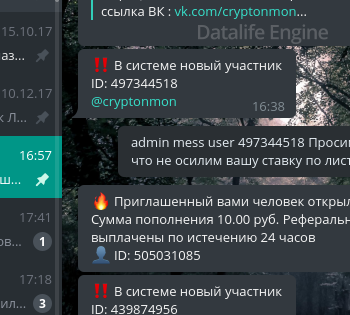 Скрипт Telegram Хайпа на PAYEER