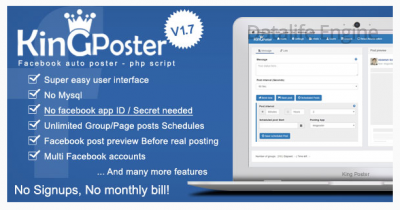 KING POSTER V1.7.9 RUS – FACEBOOK GROUP AUTO POSTER