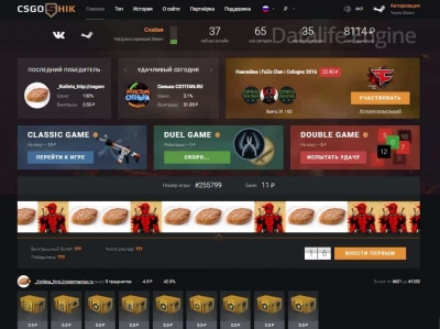 CSGOSHIK - Скрипт сайта рулетки