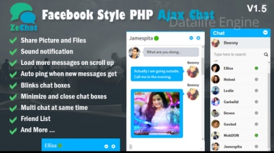 Zechat v1.5 - php чат в стиле Facebook