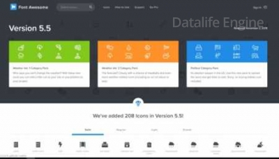 Font Awesome v5.5.0 Pro - Оффлайн шрифты + CSS